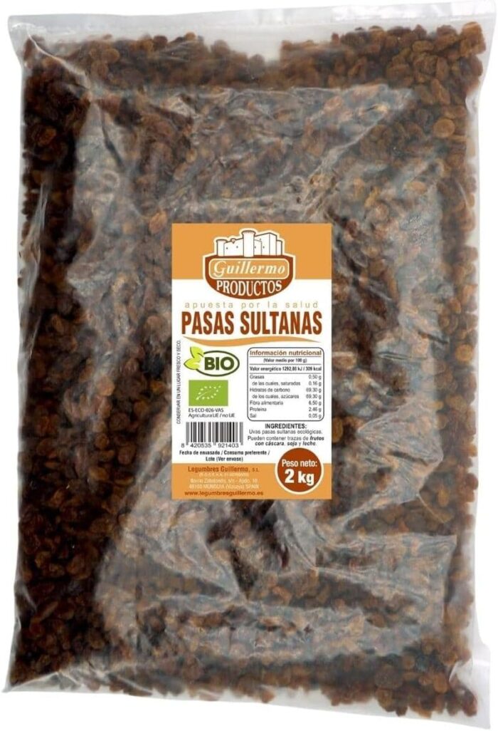 Pasas sultanas BIO de Legumbres Guillermo