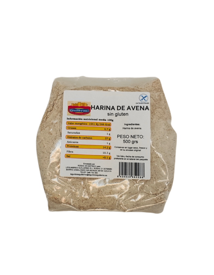 Harina de avena sin gluten de Legumbres Guillermo