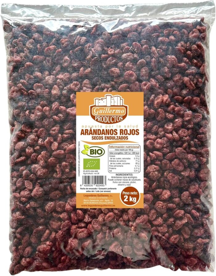 Arándanos rojos secos BIO de Legumbres Guillermo