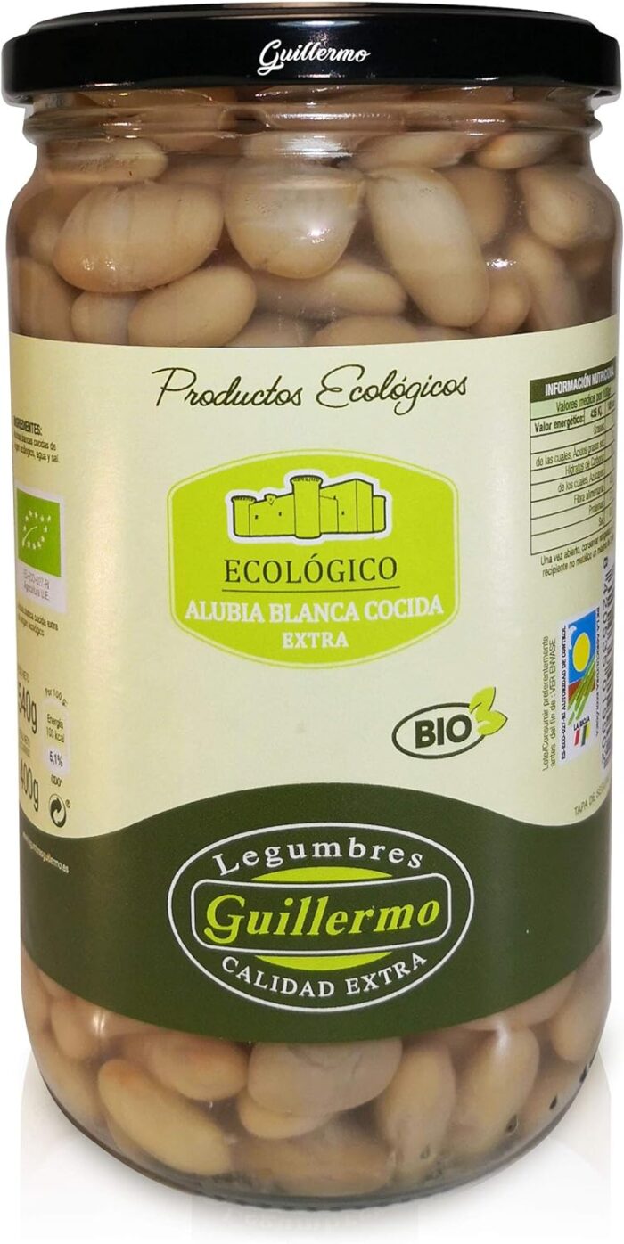 Alubia blanca cocida BIO de Legumbres Guillermo