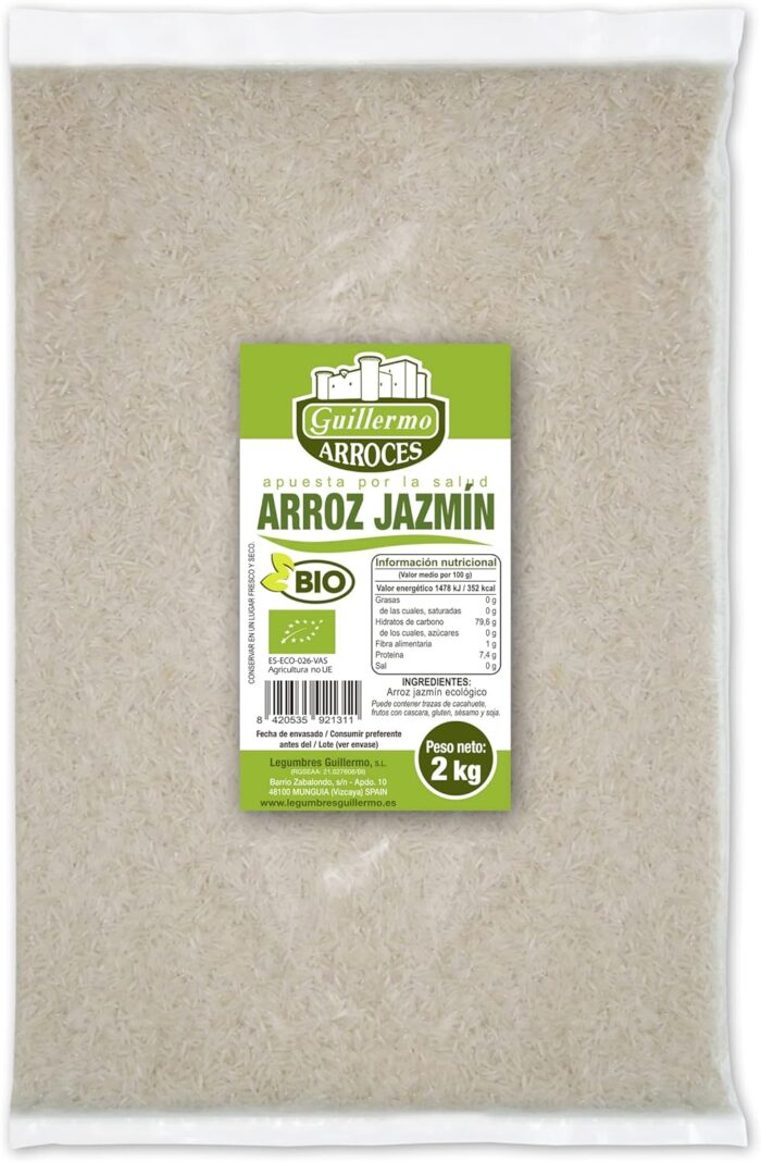 Arroz jazmín BIO de Legumbres Guillermo