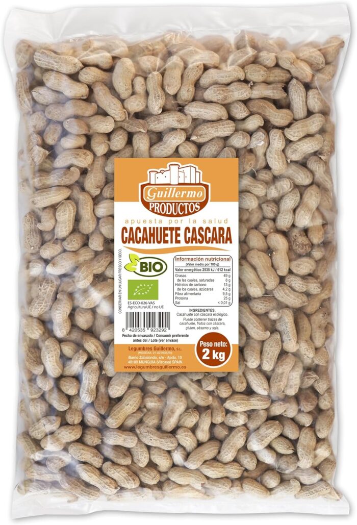 Cacahuetes con cáscara BIO de Legumbres Guillermo