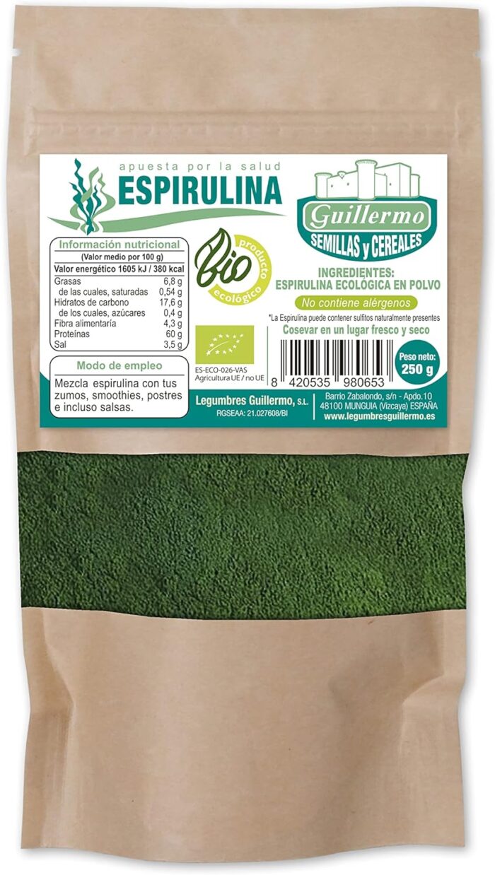 Espirulina en polvo BIO de Legumbres Guillermo