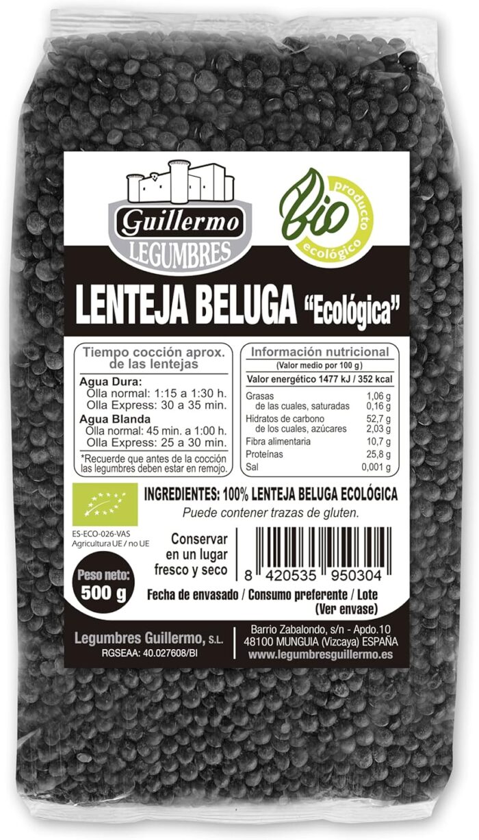 Lenteja beluga BIO de Legumbres Guillermo
