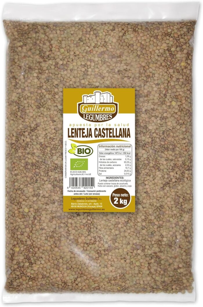 Lenteja castellana BIO de Legumbres Guillermo