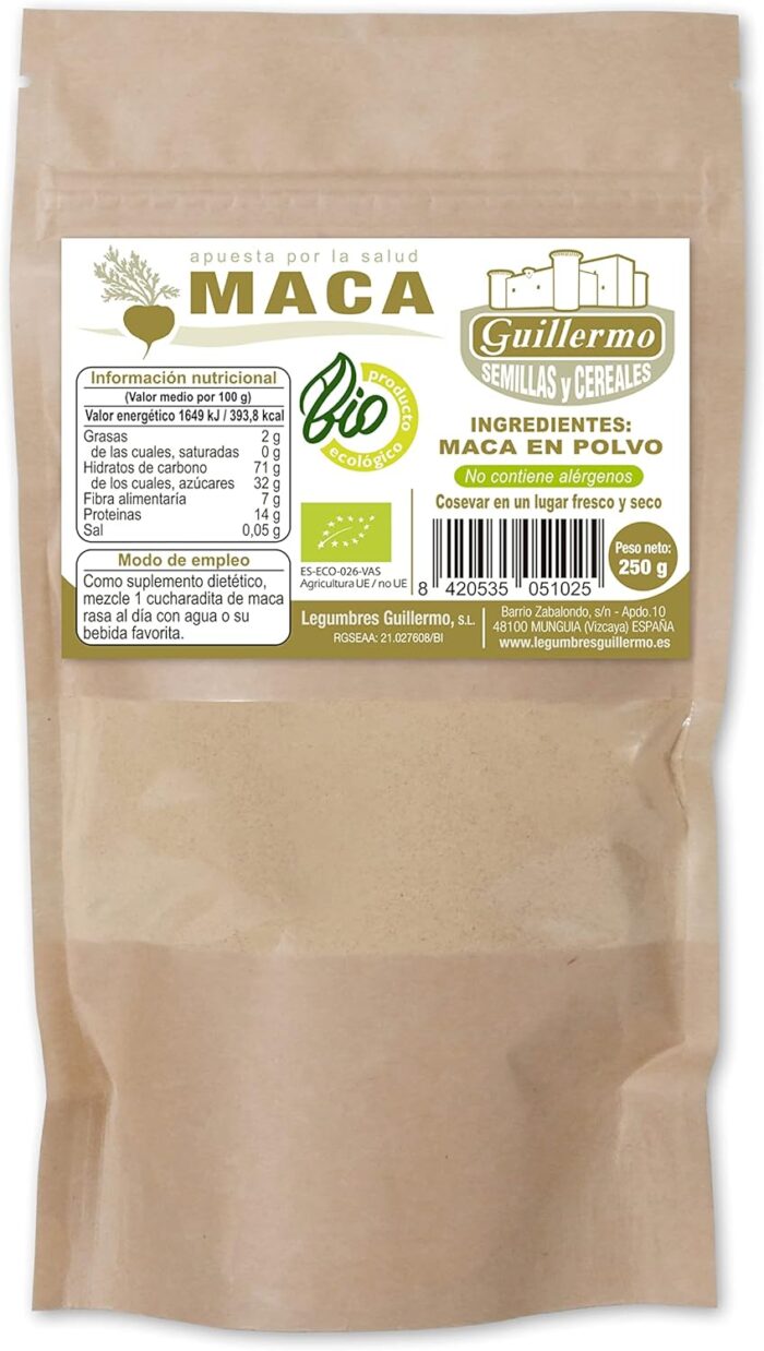 Maca en polvo BIO de Legumbres Guillermo
