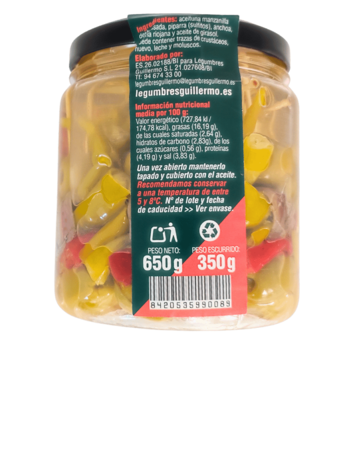 Gilda de anchoa picante de Legumbres Guillermo